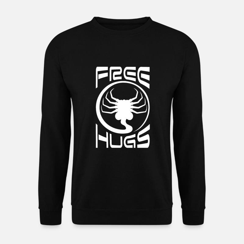 Free Hugs - Kostenlose Umarmungen - Hier - Unisex Pullover - Schwarz