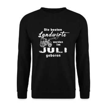 Landwirtschaft Landwirt Bauer Geburtstag Geschenk - Unisex Pullover - Schwarz - Vorne - Alina (178cm) & Michal (187cm)