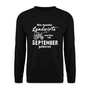 Landwirtschaft Landwirt Bauer Geburtstag Geschenk - Unisex Pullover - Schwarz - Vorne - Alina (178cm) & Michal (187cm)