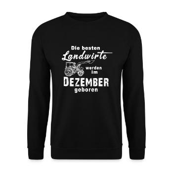 Landwirtschaft Landwirt Bauer Geburtstag Geschenk - Unisex Pullover - Schwarz - Vorne - Alina (178cm) & Michal (187cm)
