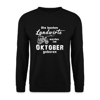 Landwirtschaft Landwirt Bauer Geburtstag Geschenk - Unisex Pullover - Schwarz - Vorne - Alina (178cm) & Michal (187cm)
