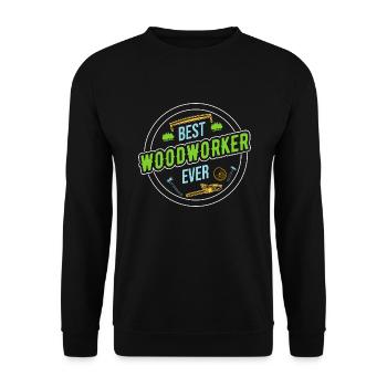 Logger Lumberjack Chainsaw - Unisex Sweatshirt - black - Front - Alina (178cm) & Michal (187cm)