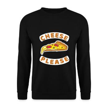 Cheese Please - Käse Bitte - Unisex Pullover - Schwarz - Vorne - Alina (178cm) & Michal (187cm)