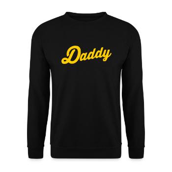 Daddy - Unisex Pullover - Schwarz - Vorne - Alina (178cm) & Michal (187cm)