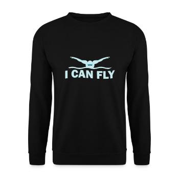 I Can fly - Unisex Sweatshirt - black - Front - Alina (178cm) & Michal (187cm)