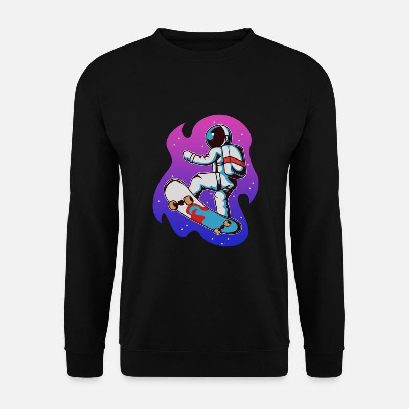 Cosmonaute de planche à roulettes - Sweat-shirt Unisexe - noir