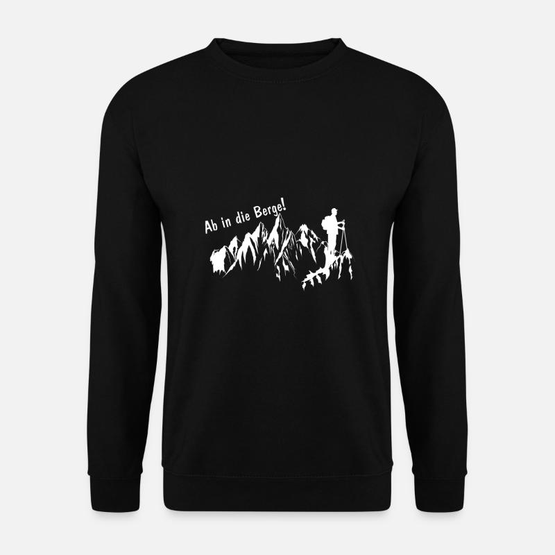 Ab in die Berge! - Unisex Pullover - Schwarz