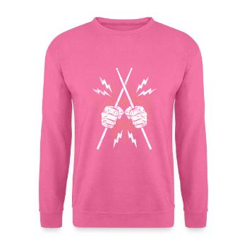 Bâtons de batteur - Sweat-shirt Unisexe - rose - Devant