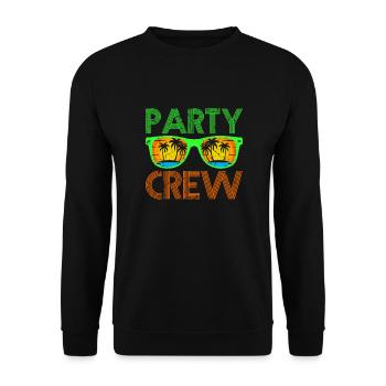 Party Crew - Mallorca Celebration Holiday Shirt - Unisex Sweatshirt - black - Front - Alina (178cm) & Michal (187cm)
