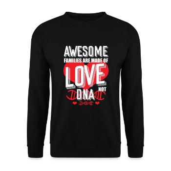 Love, not DNA - Unisex Sweatshirt - black - Front - Alina (178cm) & Michal (187cm)