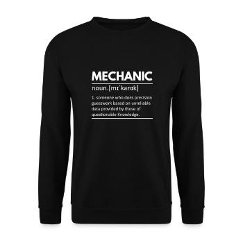 Mechanic - Définition de l’emploi - Sweat-shirt Unisexe - noir - Devant - Alina (178cm) & Michal (187cm)