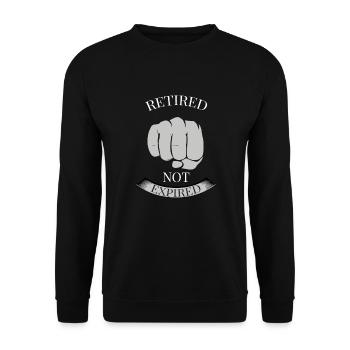 RETRAITE SANS EXPIRE - POUR LES PENSIONNES COOL - Sweat-shirt Unisexe - noir - Devant - Alina (178cm) & Michal (187cm)