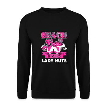 Beach Ball Sized Lady Nuts - Summer Gift Idea - Unisex Sweatshirt - black - Front - Alina (178cm) & Michal (187cm)
