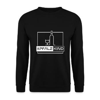Pfalz - Pfälzer Dialekt - Kinder aus der Pfalz - Unisex Pullover - Schwarz - Vorne - Alina (178cm) & Michal (187cm)