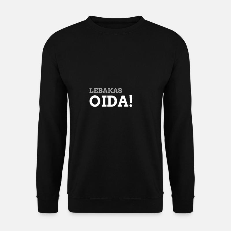 Leberkas Spruch - Leberkas - Leberkäs Oida - Unisex Pullover - Schwarz