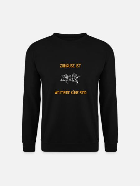 Zuhause ist wo meine Kühe sind - Kuh Shirt - Unisex Pullover - Schwarz
