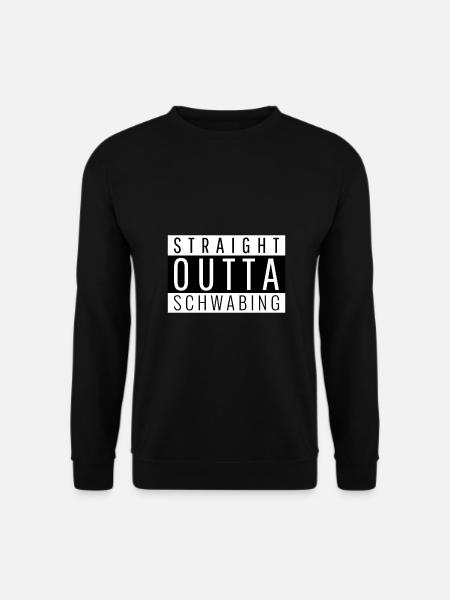 Straight Outta Schwabing - Lustig bayerisch - Unisex Pullover - Schwarz