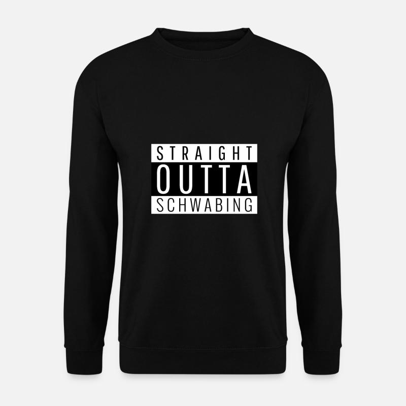 Straight Outta Schwabing - Lustig bayerisch - Unisex Pullover - Schwarz