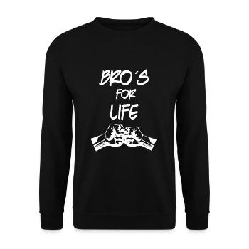 Bro for life faust - Unisex Pullover - Schwarz - Vorne - Alina (178cm) & Michal (187cm)