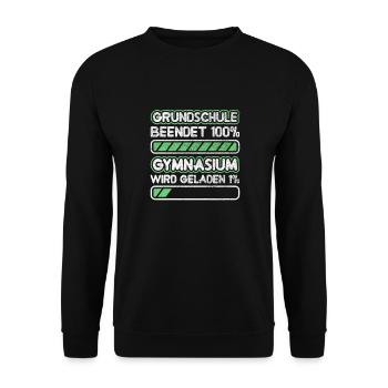 Grundschule Abschluss 5 Klasse Gymnasium - Unisex Pullover - Schwarz - Vorne - Alina (178cm) & Michal (187cm)
