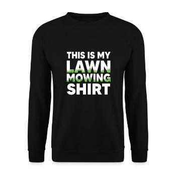 Chemise de tonte de pelouse jardinier - Sweat-shirt Unisexe - noir - Devant - Alina (178cm) & Michal (187cm)