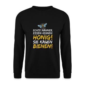 Imker Bienenstock Imkerei Bienen Honig Spruch - Unisex Pullover - Schwarz - Vorne - Alina (178cm) & Michal (187cm)