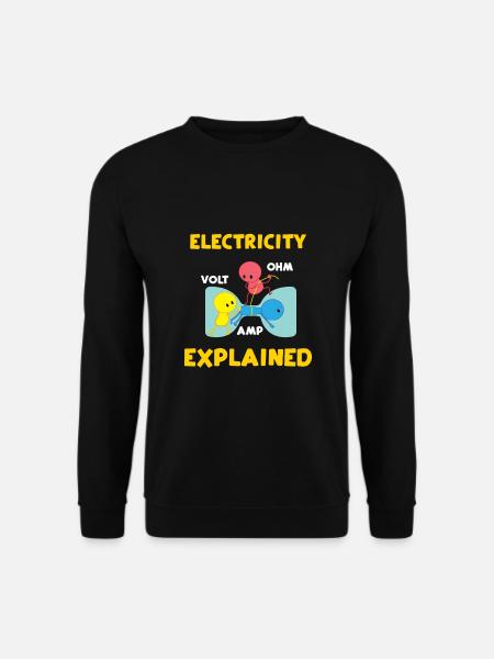 Electricity Explained | für Elektroniker - Unisex Pullover - Schwarz