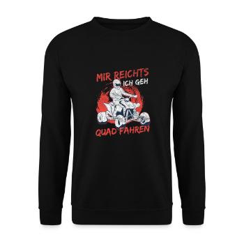 Quadfahrer Quad Biker ATV Quad Quadtour Hobby - Unisex Pullover - Schwarz - Vorne - Alina (178cm) & Michal (187cm)