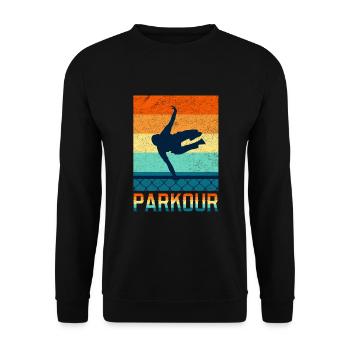 Parkour Freerunner Parkourläufer Hunternissläufer - Sweat-shirt Unisexe - noir - Devant - Alina (178cm) & Michal (187cm)