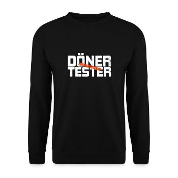 Zertifizierter Döner Tester Kebap Türkisch - Unisex Pullover - Schwarz - Vorne - Alina (178cm) & Michal (187cm)