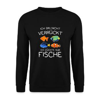 Aquarium Fische Fischhalter Fischzüchter - Unisex Pullover - Schwarz - Vorne - Alina (178cm) & Michal (187cm)