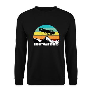 Head Falling Down Own Stunts Clumsy - Unisex Sweatshirt - black - Front - Alina (178cm) & Michal (187cm)