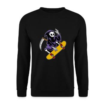 Skater Skatboarder Skating Vintage Sport Skateboard - Unisex Sweatshirt - black - Front - Alina (178cm) & Michal (187cm)