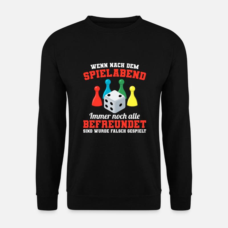 Gesellschaftsspiele Spieleabend Brettspiele - Unisex Pullover - Schwarz