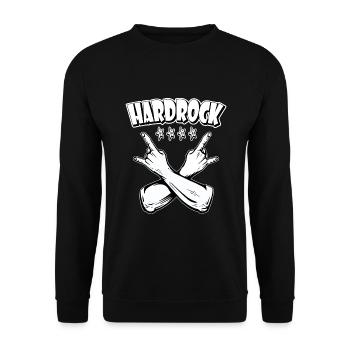 hardrock, music, band, festival, concert, party - Unisex Sweatshirt - black - Front - Alina (178cm) & Michal (187cm)