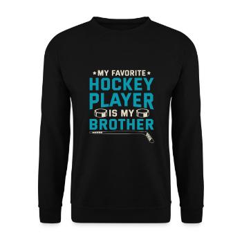 Hockey sur glace Bâton de rondelle sports de glace hockey sur glace - Sweat-shirt Unisexe - noir - Devant - Alina (178cm) & Michal (187cm)