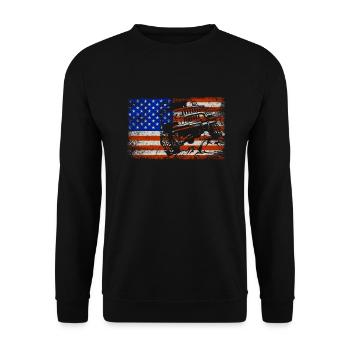 Off Roading QUAD ATV Apparel Off Road QUAD ATV - Unisex Sweatshirt - black - Front - Alina (178cm) & Michal (187cm)