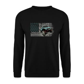 Off Roading QUAD ATV Apparel Off Road QUAD ATV - Unisex Sweatshirt - black - Front - Alina (178cm) & Michal (187cm)