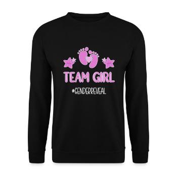 Gender Reveal Babyparty Geschlecht - Unisex Sweatshirt - black - Front - Alina (178cm) & Michal (187cm)