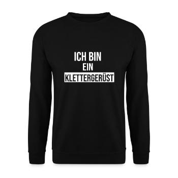 Ich bin ein Klettergerüst - Unisex Pullover - Schwarz - Vorne - Alina (178cm) & Michal (187cm)