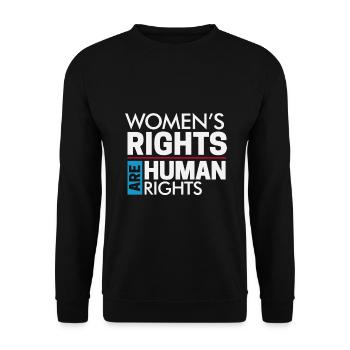 Women's rights are human rights - Unisex Sweatshirt - black - Front - Alina (178cm) & Michal (187cm)