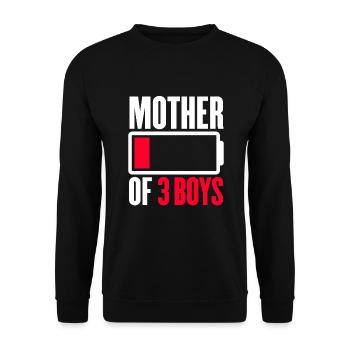 Mère de 3 garçons - Sweat-shirt Unisexe - noir - Devant - Alina (178cm) & Michal (187cm)