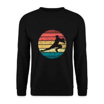 Volleyball Retro - Unisex Sweatshirt - black - Front - Alina (178cm) & Michal (187cm)