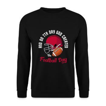 Joueur de football américain Sports American Football - Sweat-shirt Unisexe - noir - Devant - Alina (178cm) & Michal (187cm)