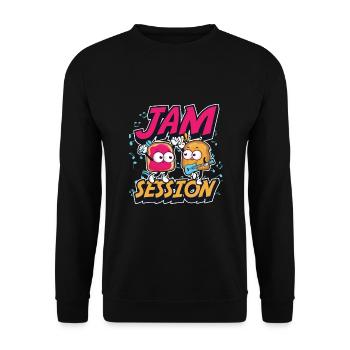 Jam Session - Sweat-shirt Unisexe - noir - Devant - Alina (178cm) & Michal (187cm)