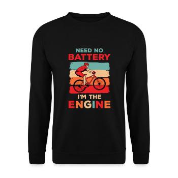 Fahrrad Fahrradfahrer Radler Sport Mountainbike - Unisex Pullover - Schwarz - Vorne - Alina (178cm) & Michal (187cm)