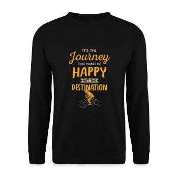Fahrrad Fahrradfahrer Radler Sport Mountainbike - Unisex Pullover - Schwarz - Vorne - Alina (178cm) & Michal (187cm)