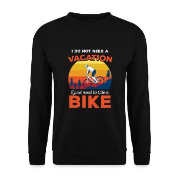 Cyclist Cyclists Cycling Sport Mountain Bike - Unisex Sweatshirt - black - Front - Alina (178cm) & Michal (187cm)