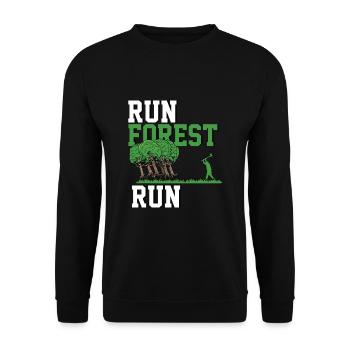 Run Forest Run - Unisex Pullover - Schwarz - Vorne - Alina (178cm) & Michal (187cm)