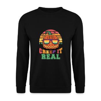 Crawl it real - Sweat-shirt Unisexe - noir - Devant - Alina (178cm) & Michal (187cm)